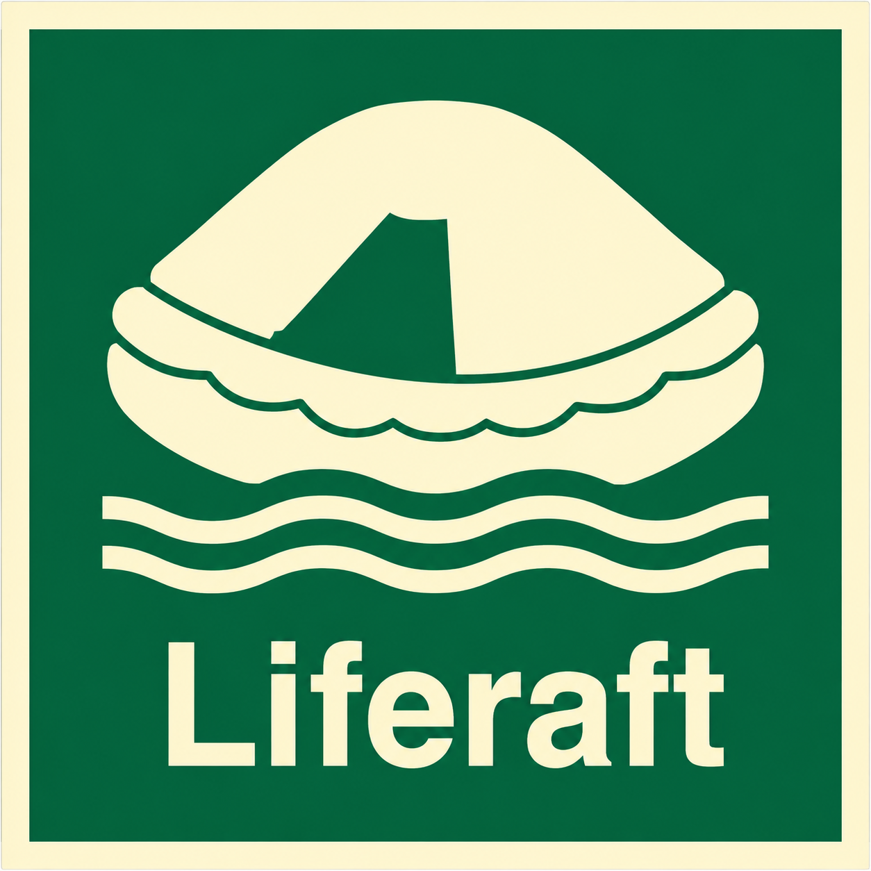 IMO Liferaft Sign